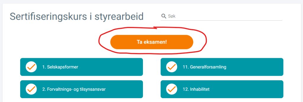 11 Ta eksamen